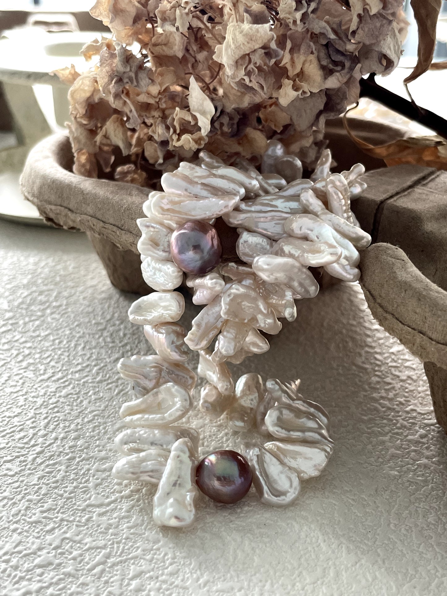 Natural Baroque Pearl Necklace