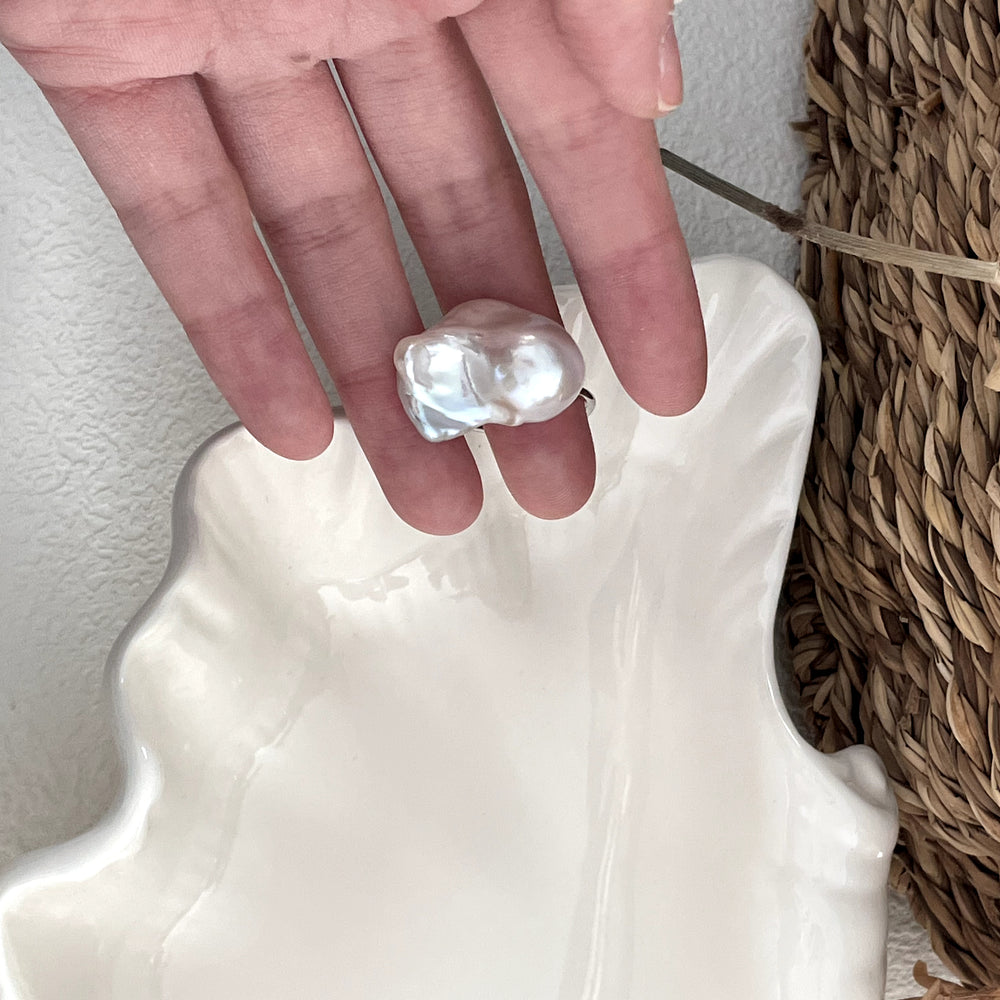 
                      
                        Artistic Natural Baroque Pearl Ring
                      
                    