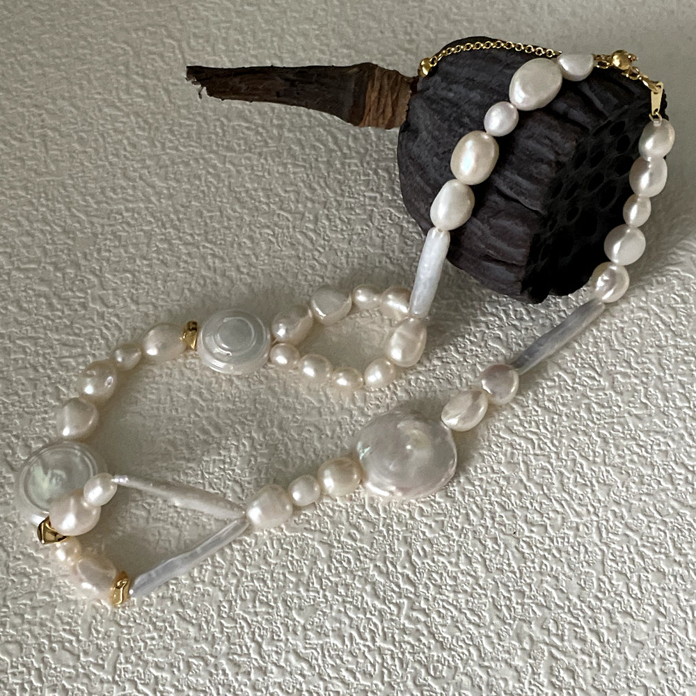 Roman Holiday Natural Baroque Pearl Necklace