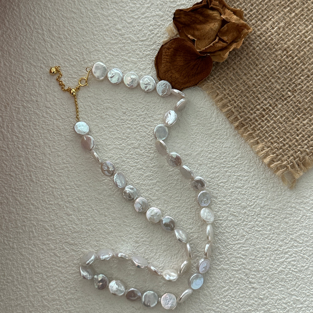 Small Round Natural Baroque Pearl Necklace