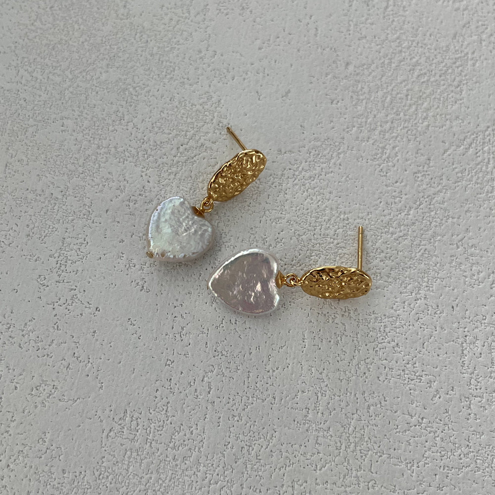 
                      
                        Heart Natural Pearl Earrings
                      
                    