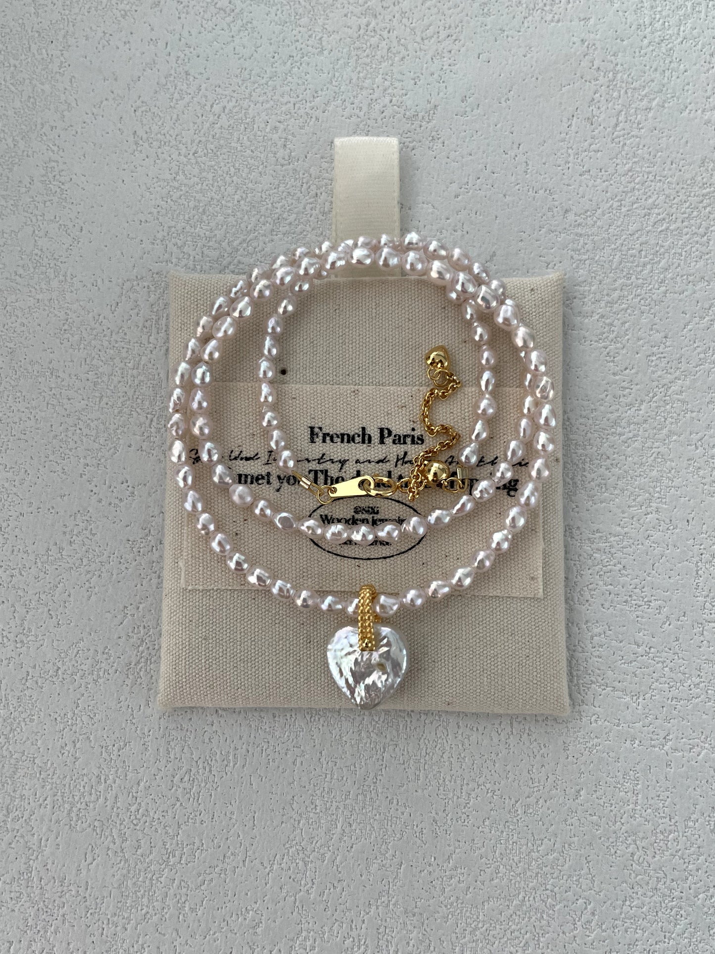 Heart Natural Pearl Necklace