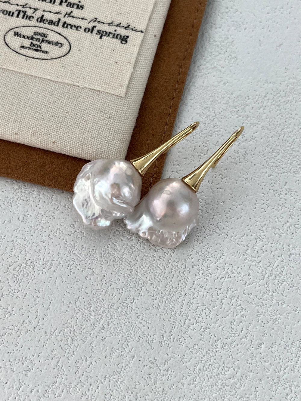 Jellyfish Natural Baroque Pearl Earrings