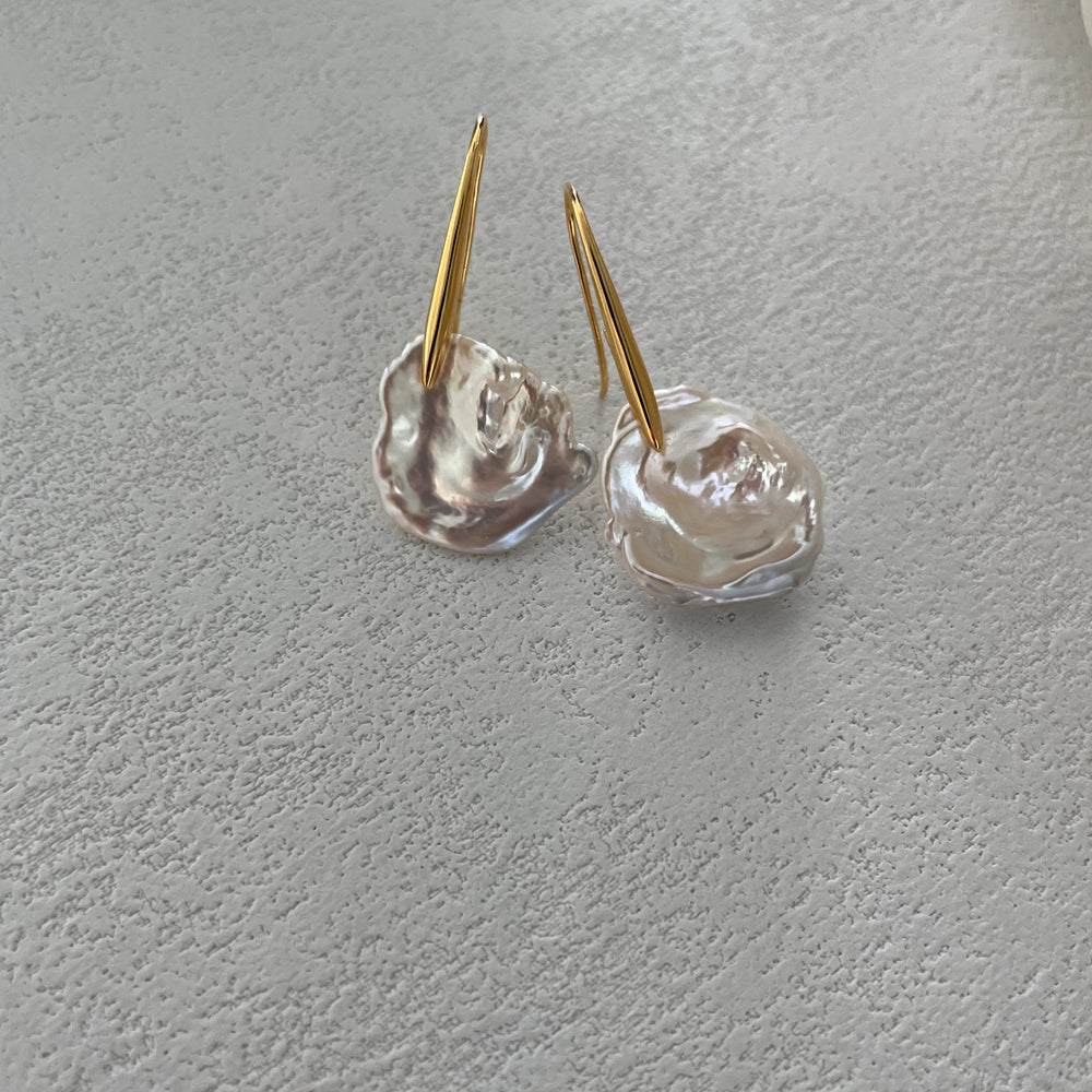 
                      
                        Petal Natural Pearl Earrings
                      
                    