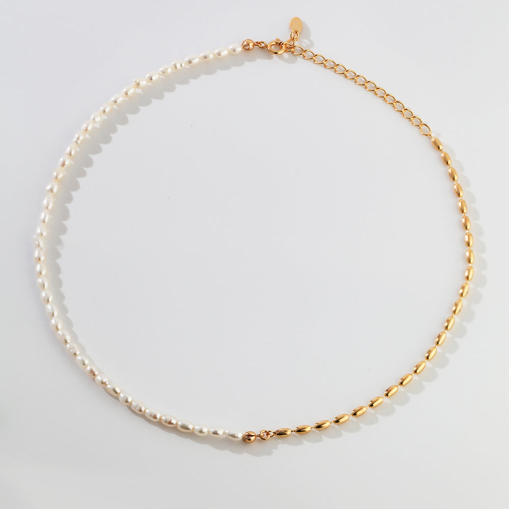 Natural Rice Pearl Necklace