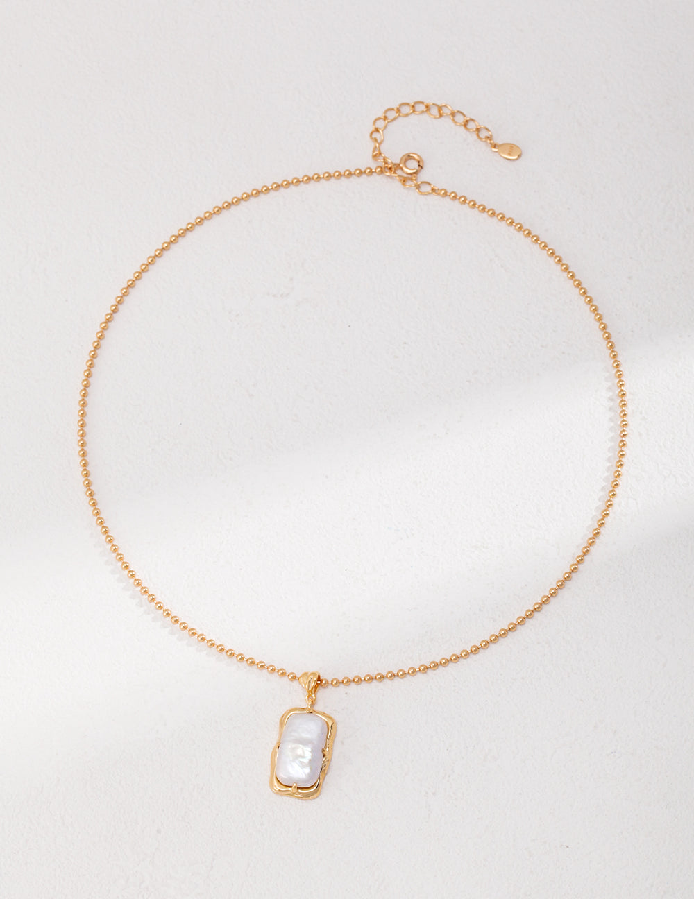 Square Natural Baroque Pearl Necklace