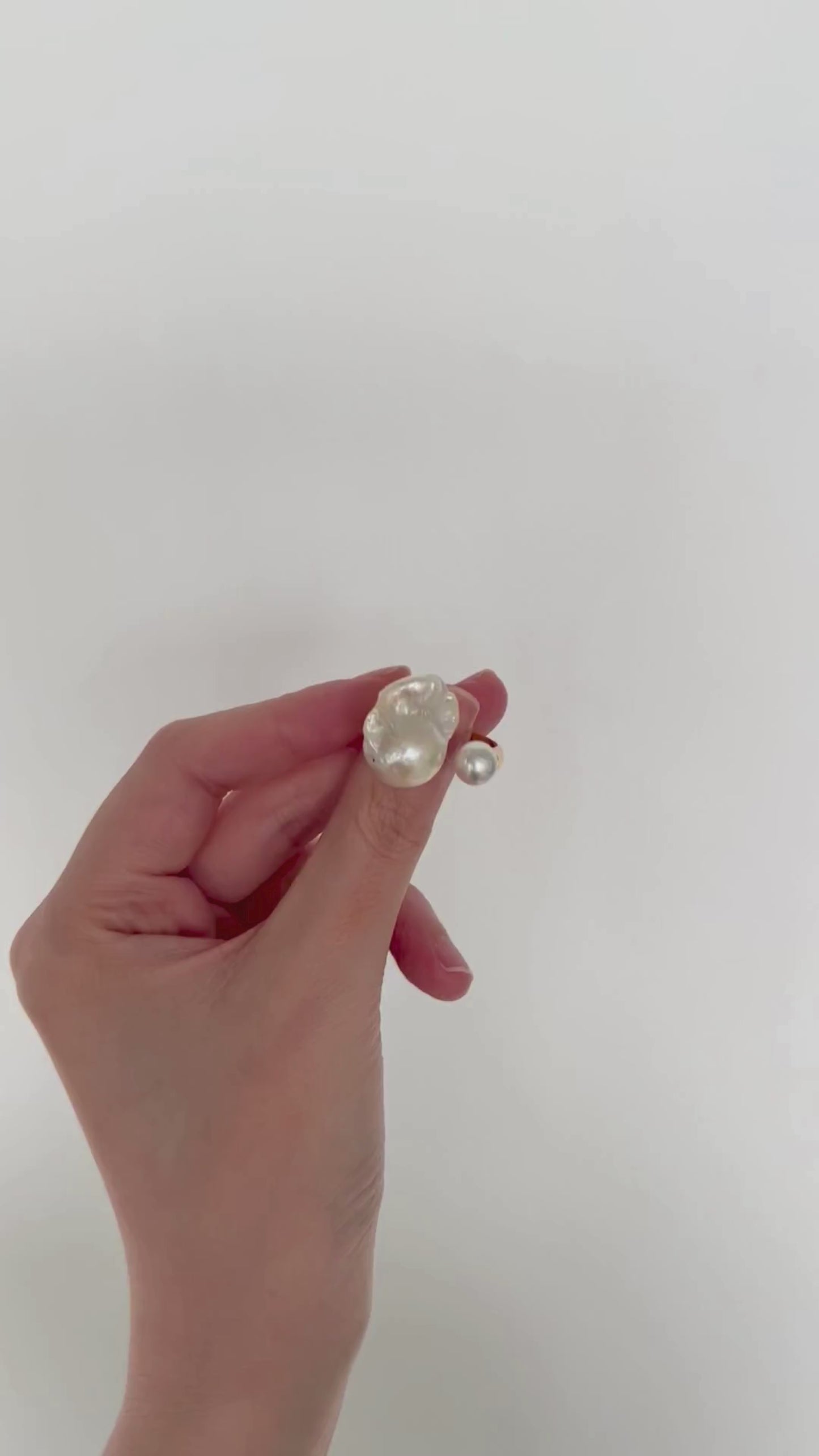 Jellyfish Natural Baroque Pearl Ring