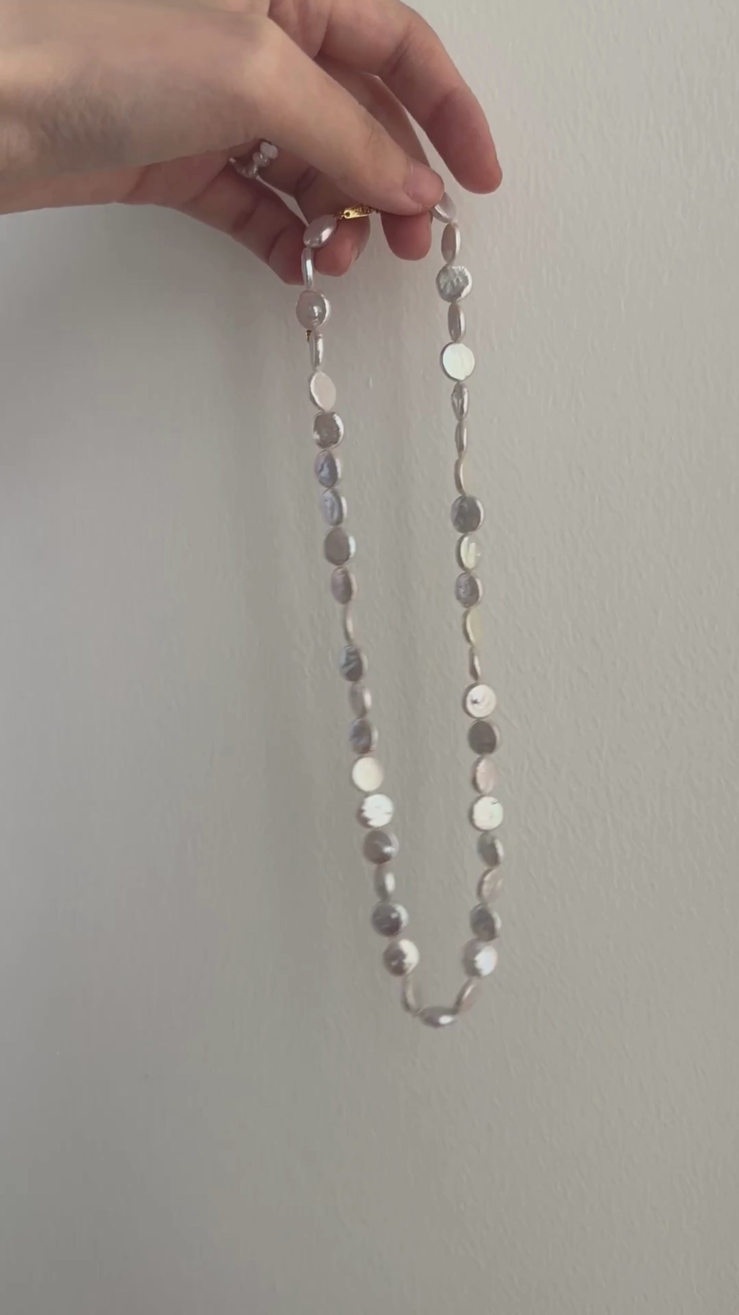 Small Round Natural Baroque Pearl Necklace