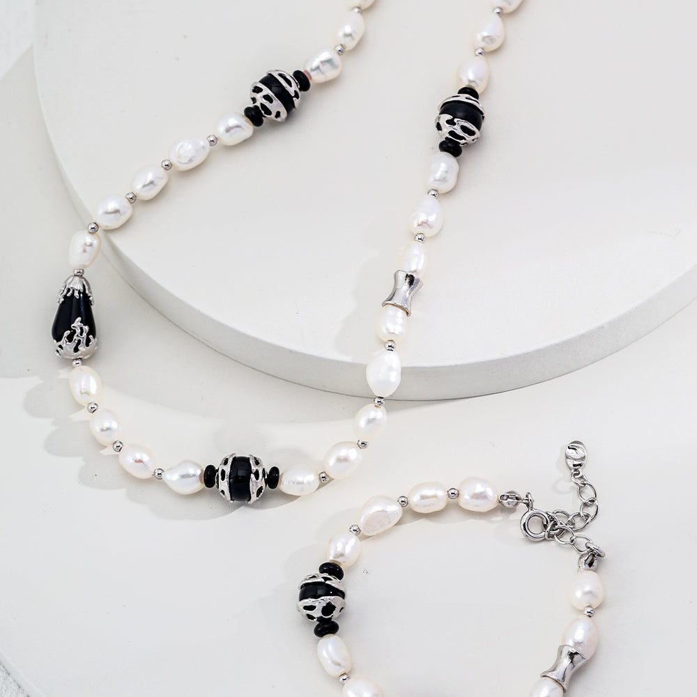 
                      
                        Lava Natural Pearl Black Onyx Necklace
                      
                    