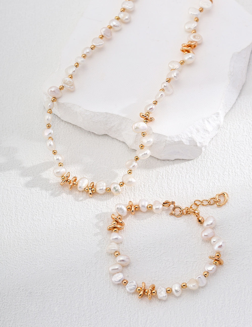 Blossom Natural Pearl set (3pcs)