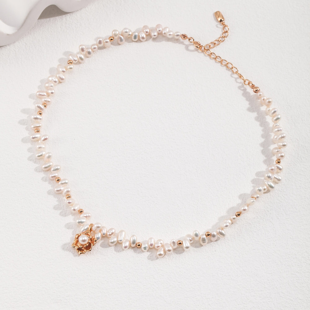 Camellia Blossom Natural Pearl Necklace(Multilevel)