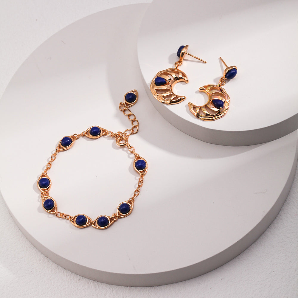 
                      
                        Moon natural lapis lazuli earrings
                      
                    