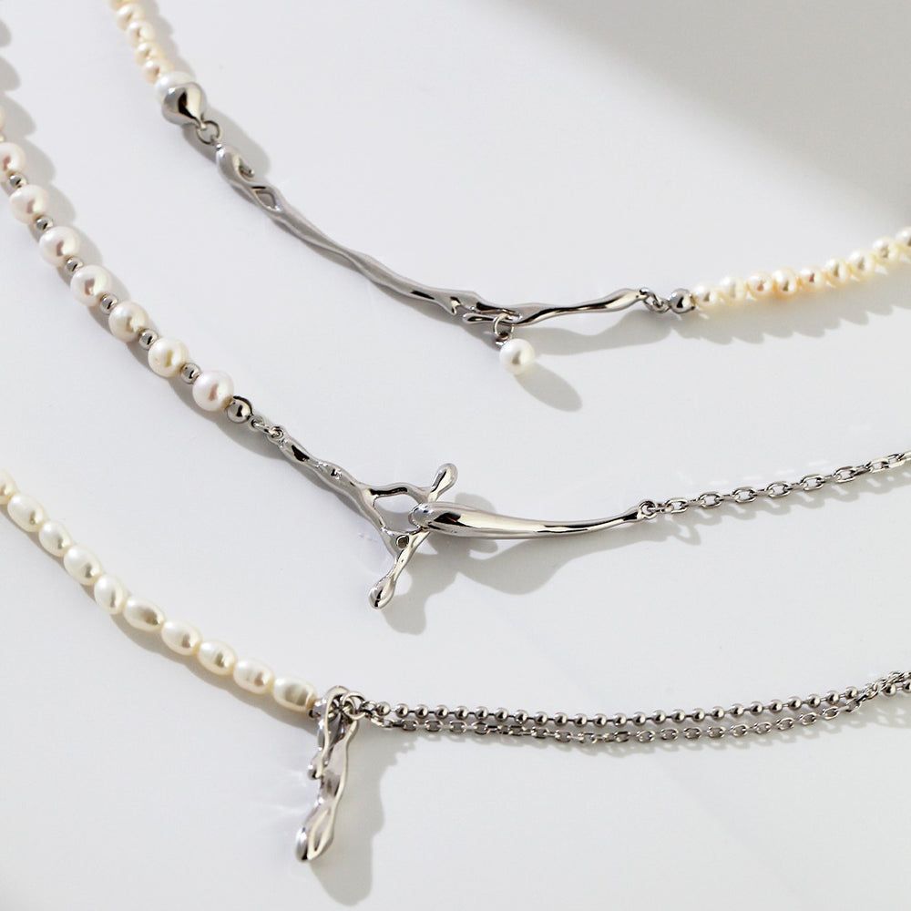 
                      
                        Sterling Silver Natural Pearl Necklace
                      
                    